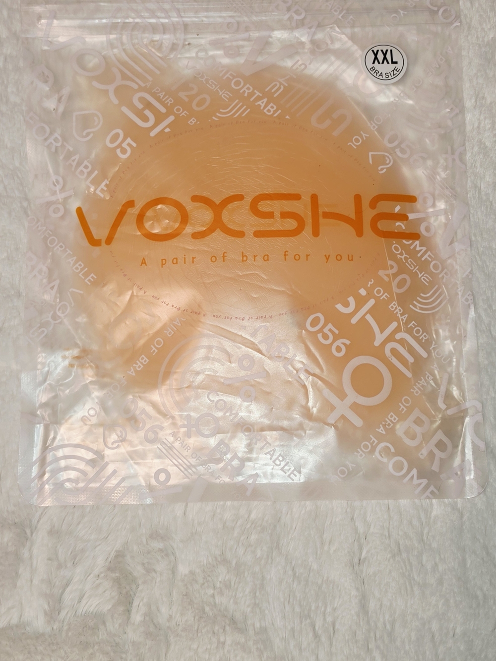 Nude Adhesive Silicone Bra - XX-L Size (o1-44)